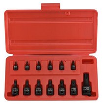 NEIKO 10281B 임팩트 Torx 비트 소켓 세트 | 13개 6 포인트 스타 헤비 듀티 등급 Cr-Mo T10 ~ T60 고충격 ABS 블로우 성형 보관 케이스, 13 PC - T10 to T60