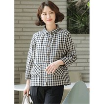 [조이마담] J3184 체크 린넨 자켓 엄마옷중년여성의류