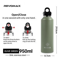 스텐 보온물병 대용량 텀블러 350 500 750 1000ml 이중 스테인레스 물병 보온병 보틀, 24.500-1000ml - Olive Green 95