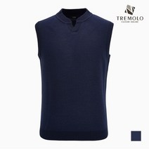 인디안 TREMOLO 네이비 미니v에리 베스트 솔리드 니트_TRNBVWZ9321