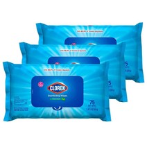 Clorox Bleach Free Cleaning Wipes Fresh Scent 크로락스 세정 물티슈 프레쉬향 524g 75매입 3팩