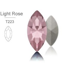 아쿠아씰 크리스탈 라인석 상단 스톤 의류 공예 쥬얼리에 적합한 라인스톤에 유리 접착제, Light Rose+9X18mm 10Pcs