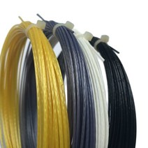 1 pc 12m 오목 모양 폴리 테니스 라켓 문자열 1.23mm 폴리 에스터 테니스 문자열, 검은색