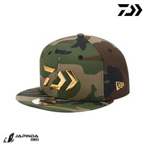 다이와 DC-5451NK 낚시 스포츠모자 뉴에라 콜라보 캡, 우드랜드 카모