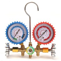 에어컨 수리 냉매 에어 컨디셔닝 휴대용 매니 폴드 게이지 세트 R134A R12 R22 R502 냉매 용 경량 테스트, 1개