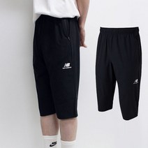뉴발란스 남성 가볍고 시원한 우븐 칠부바지 경량 카프리팬츠 운동용 반바지 7부바지