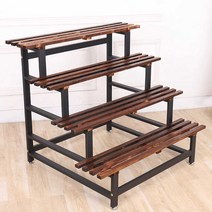 화분 스탠드 정리대 3단 발코니 꽃집 진열대, 4단 길이 80×폭 80×높이 85cm