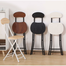 [ST]접이식 의자 보조 간이 등받이 사무용 가정용 카페 화장대 모던 인테리어, 브라운우드