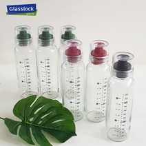 글라스락 눈금오일병 240ml 1P/2P/3P, 블랙, 1P