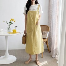오버핏 파스텔 린넨 포켓 멜빵 나시 맥시 롱원피스 (5color)