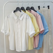 팬(FA_N)여성 쉬폰 앞주름 블라우스