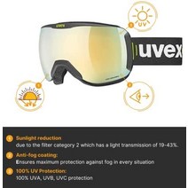 Uvex 유니섹스 다운힐 2100 Cv 스키 고글(1팩)-38034, 하나의 크기는 모두 맞는, 올리브 매트/골드 그린