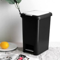 가정용 미니 페달 뚜껑 원터치 쓰레기통 15L 인테리어 거실 미용실 주방, 베이지 15L