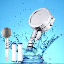BUyuS분사모드 가정용 360도 헤드 교체필터 회전헤드 녹물제거 필터샤워기 바디미소 여행용 3가지굿딜 브이숍, 필터4ea