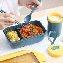 유치원 소풍 도시락통 샌드위치 어린이집 초등 학교 요거트 도시락 간식통, 1-국수프용기-네이비