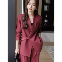 FANSYLI 2023 여성 가을 세미 정장 세트 패션 와이드 투피스 PL0829