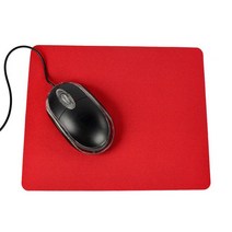고급 가죽 데스크매트 논슬립 책상 장패드 솔리드 컬러 PU 마우스 매트 안티-슬립 방수 21x17cm 패드 학교 용품 사무 데스크 세트, [01] Red