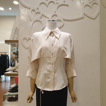 샤틴 케이프 스타일 블라우스