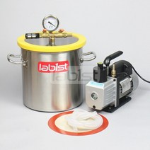탈포기 레진 진공 소형 3.2갤런(12.3l) 진공 챔버 키트 3cfm(1.4ls) 110v 진공 펌프 25cm25cm 스테인리스 스틸 탈기 챔버 포함