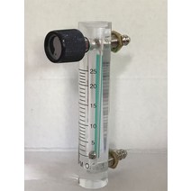유량계 디지털 전자식 밸브 황동 커넥터가있는 아크릴 가스 공기 산소 카운터 표시기 o2 0.1mpa 2-25lmin 높이 116mm, 없음
