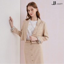 JJ지고트 롤업 레터링 린넨 크롭 재킷 GM4A0JKR1