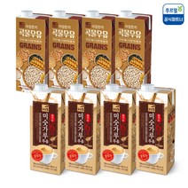 푸르밀 아침한끼곡물우유 730ml 4개 + 꿀이든미숫가루우유 750ml 4개, 곡물우유 730ml 4개+미숫가루우유 750ml 4개