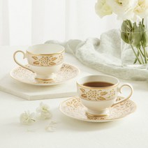 한국도자기 궁 커피잔세트 4p, 궁 골드