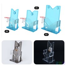 굿마켓 카달로그 꽂이 A6-투명 레스토랑메뉴판 예쁜메뉴판, A6-검정