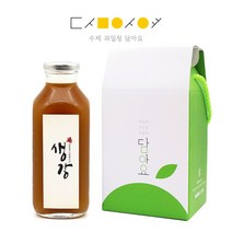 담아요 수제생강청 선물세트(포장무료) 각종 답례품 부모님선물 선생님선물 프리미엄 선물세트, 1세트, 생강청(국산유리병)500ml+포장