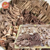 돼지 부속물 2kg 모듬 부속 6가지 간 허파 염통 오소리감투 곱창 도래창 고기 내장 부산물 모둠 특수부위 순대 옵션선택 암뽕 막창 피순대 전주 국내산 구이용 옛날 토종 고추 야채, 삶은도래창+돼지내장 세트