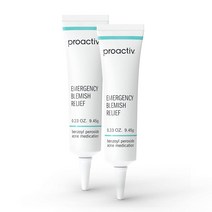 프로액티브 여드름 스팟 Emergency Blemish Relief 벤조일 퍼옥사이드 젤, 2팩