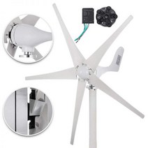 풍력발전기 해상풍력 소형 풍력 발전기 500W 12V24 V 5 블레이드 컨트롤러 포함 터빈 수평 가정용 풍차 에너지 충전, 24V, 5블레이드