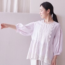 생활한복 개량한복 절복 법복 보헤미안 린넨 마 레이스 블라우스