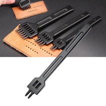 그리프 끈 구멍 작업 4MM간격 가죽 멀티펀치 치즐 목타 가죽 DIY수공구 블랙 라운드 펀칭 2갈래 1PCS