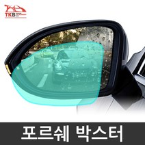 TKB 포르쉐 박스터 나노코팅 사이드미러 발수코팅필름, 내부 김서림방지-대 30x35cm