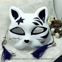 가면 아이디어 el발광 마스크 더우인동일제품 여우 남녀 아기고양이 무도회 비보잉, T08-발광타입 고양이 A+포함태슬 그리고 종