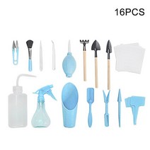 농기계장터 벼베는기계 깨털기 들 콤바인 감 선별기 콩 DIY 도구 파종 홈 미니 모종 가지 치기 정원 화분, 04 Blue 16pcs