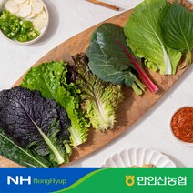 [만인산농협] 모둠쌈채소 4종 쌈밥집 모둠쌈 400g x 2봉, 2개