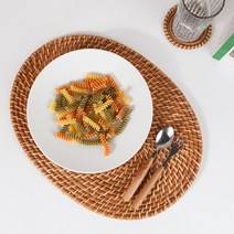 이안비즈 라탄 타원형 식탁 매트, 타원형 식탁매트