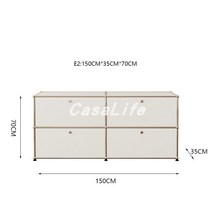 수납장 미트센츄리 TV장 가구 모던 거실 수납장 도어형 모듈 화이트 인테리어 티비다이, E. 그룹 B6