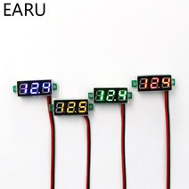 0.28 인치 dc led 디지털 전압계 0-100v 전압계 자동 자동차 모바일 전원 전압 테스터 감지기 12v 빨간색 녹색 파란색 노란색, DC 2.5-30V 빨간색