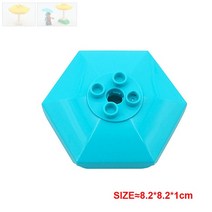 롱브릭타일 접착식파벽돌 파벽돌 대형 빌딩 블록 조립 액세서리 DIY 지붕 벽 난간 집 도시 농장 놀이터, 36 Pavilion roof blue