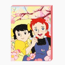보석십자수 캔버스 3D 빨강머리앤 벚꽃피크닉, 쿠팡 본상품선택
