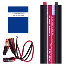 주행충전기 인산철 파워뱅크 주행충전기 순수 사인파 인버터 1000W DC 12V AC 220V 50Hz 전원 EU 플매트 카, 03 2000W