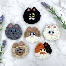 펀치니들 티 코스터 컵받침 만들기 펀칭니들 diy 세트, 도안만 구매하기, 1개