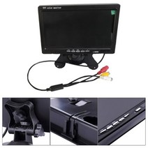 A0NE A 세트 디지털 TFT LCD 디스플레이 HD- 7 인치 LCD 모니터 480*234 자동차 후면보기 백업 카메라용, DC_2, 02 DC interface