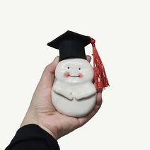 미니 학사모 졸업식 인형 모자 케이크 장식 졸업 선물(레드컬러)