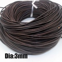 레트로 정품 가죽 코드 2 미터 1.5 10mm 라운드/플랫 스트랜드 암소 로프 맞춤 목걸이 팔찌 DIY 쥬얼리, as photo 2meters, round 3mm, round 3mm
