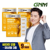 GNM자연의품격 [총 9개월분] GNM 종합비타민 미네랄 15 90정 3박스 / 멀티비타민 비오틴 아연 엽산 비타민B C D, 3개