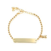 18K 키즈베어 각인 스틱 미아방지 볼체인팔찌 IRB38237, 18K 화이트골드